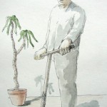 Arbeit, 2004, Bleistift, Aquarell, 22x28 cm Arbeit, 2004, Bleistift, Aquarell, 22x28 cm