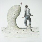 2 Berge, 2007, Buntstift, 55x70 cm 2 Berge, 2007, Buntstift, 55x70 cm